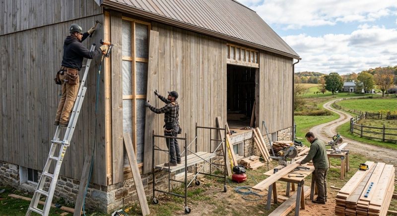 Barn Siding Replacement in Shrewsbury, MA