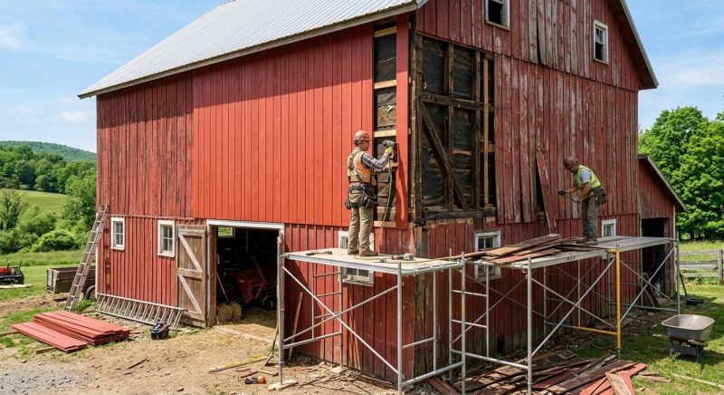 Barn Siding Replacement in Stow, MA