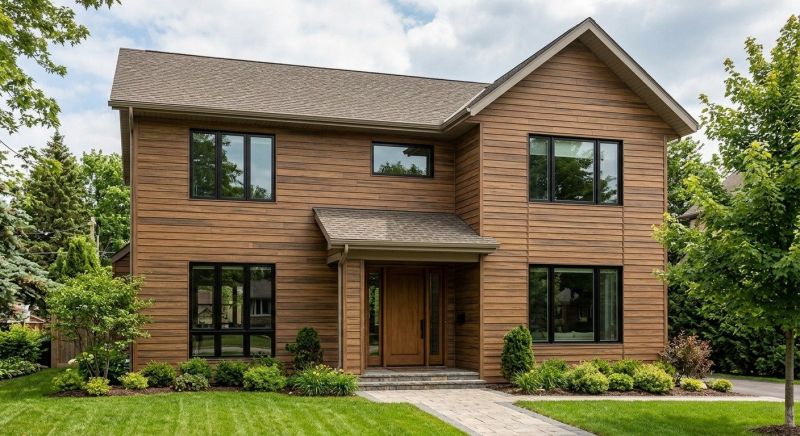 Faux Wood Siding Installation in Dracut, MA