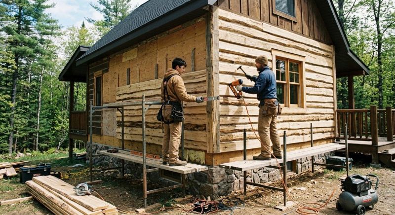 Log Siding Installation in Dracut, MA