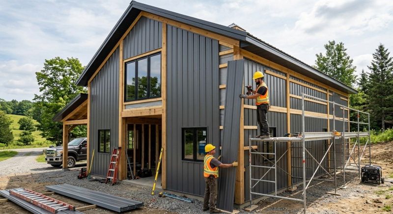 Metal Barn Siding Installation in Worcester County, MA