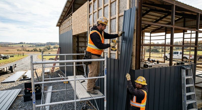 Pole Barn Siding Installation in Worcester County, MA