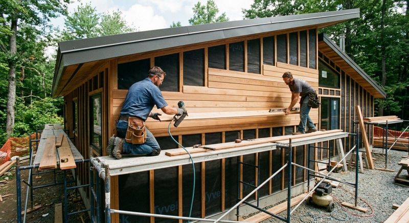 Wood Cladding Installation in Leicester, MA